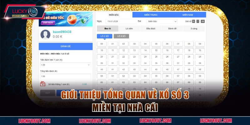 Giới thiệu tổng quan về xổ số 3 miền tại nhà cái